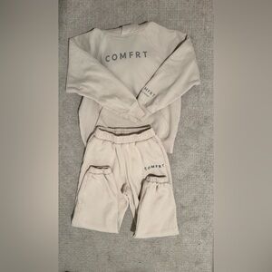 Cmfrt Beige Sweat Set (Medium)